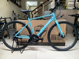 Xe đạp thể thao touring TRINX (THẮNG ĐĨA DẦU), Group Shimano 24 tốc độ. Hàng nhập khẩu nguyên chiếc, mới 100%. Màu Xanh ngọc