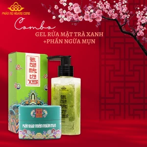 Bộ đôi Gel trà xanh Phấn ngừa mụn