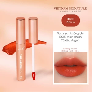 Son kem bơ lì GUO dưỡng ẩm mịn môi - #HK01 Retro Nón lá