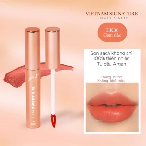 Son Kem Bơ Lì GUO Dưỡng Ẩm Mịn Môi - Wanna Try Cam Đào #HK06