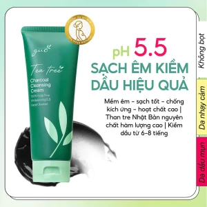 Sữa Rửa Mặt Cho Bà Bầu GUO Từ Than Tre Và Tràm Trà pH 5.5 100gr
