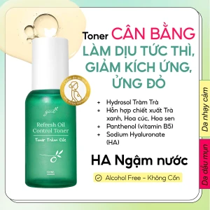 Toner Tràm Trà Hoa Cúc GUO Có Hyaluronic Acid Cho Bà Bầu Da Khô Thiếu Ẩm 100ml