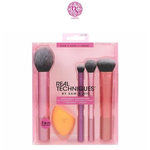 BỘ CỌ VÀ BÔNG MÚT TRANG ĐIỂM 5 MÓN REAL TECHNIQUES EVERYDAY ESSENTIALS