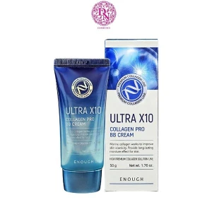 KEM NỀN BB CHE KHUYẾT ĐIỂM COLLAGEN CAO CẤP ENOUGH PREMIUM ULTRA X10 COLLAGEN BB CREAM 50G- MÀU XANH