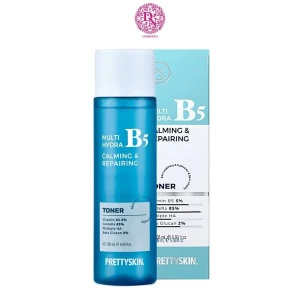 NƯỚC HOA HỒNG PHỤC HỒI, DƯỠNG TRẮNG PRETTY SKIN MULTI HYDRA B5 CALMING & REPAIRING TONER 205ML