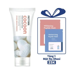 SỮA RỬA MẶT TẨY DA CHẾT PRETTY SKIN COCOON PORE SCRUB FOAM 150ML