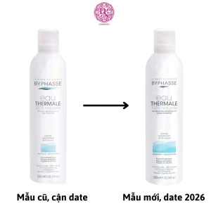 XỊT KHOÁNG BYPHASSE EAU THERMALE 100% CẢM ỨNG TỰ NHIÊN 300ML ( TẶNG 1 MÚT RỬA MẶT BỌT BIỂN JARY)