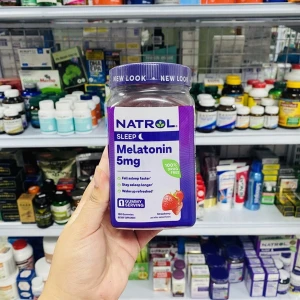 KẸỌ DẺO GIÚP NGỦ NGON NATROL MELATONIN 5 MG SLEEP 180 VIÊN VỊ DÂU