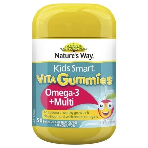 KẸO DẺO NATURE S WAY KIDS SMART VITA GUMMIES MULTI- VITAMIN OMEGA-3 50 VIÊN