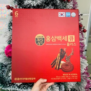 NƯỚC HỒNG SÂM NHUNG HƯƠU LINH CHI HÀN QUỐC GINSENG ETERNITY Q PLUS 50ML X 30 GÓI