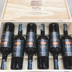 SET 6 CHAI RƯỢU VANG UG BORDEAUX 1982 PHÁP ( 750ml*6)