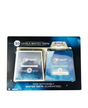 SET MIẾNG DÁN TRẮNG RĂNG CREST 3D WHITE STRIPS 30 LEVELS WHITER TEETH - 60 MIẾNG