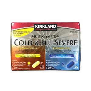 VIÊN UỐNG TRỊ CẢM CÚM, HO SỐT KIRKLAND MULTI SYMPTOM COLD & FLU SEVERE 168 VIÊN CỦA MỸ