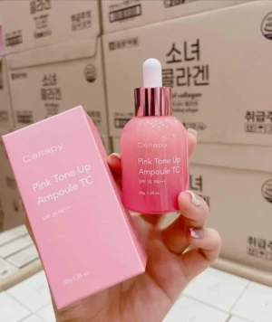 Tinh Chất Dưỡng Trắng Căng Bóng Serum Cellapy Pink Tone Up Ampoule SPF50 PA Hàn Quốc