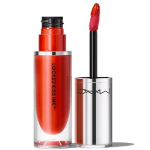 Son Kem MAC Locked Kiss Ink 24HR Lipcolour 81 Gutsy – Màu Cam Đỏ