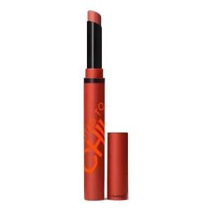 Son MAC Chili'S Crew Powder Kiss Velvet Blur Slim 877 Devoted To Chili (Limited Edition) - Màu Đỏ Gạch