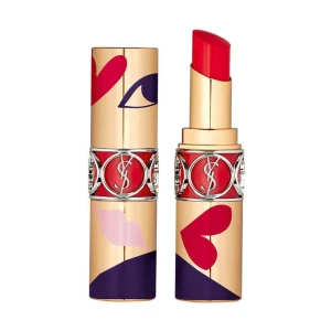 YSL Rouge volupte Shine Collector I LOVE YOU Dial Red 114 (Bản giới hạn) – Đỏ thuần