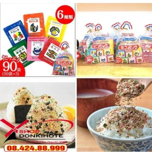 Gia vị rắc cơm túi 30 gói 6 vị Nhật Bản ngon bổ rẻ toàn quốc