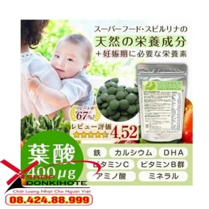 Viên uống tảo Spirulina bà bầu 1200 viên của Nhật Bản an toàn