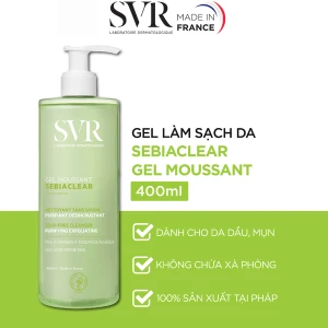 Gel Rửa Mặt cho da dầu, da nhạy cảm SVR Pháp