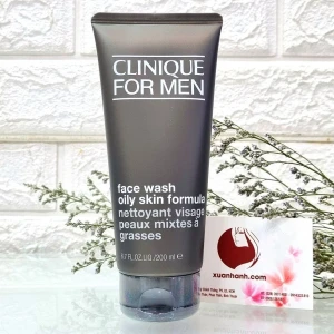 Rửa mặt Clinique For Men Face Wash Oily Skin Formula kiểm soát dầu mụn, 200ml