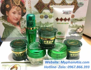 Bộ mỹ phẩm hoàng cung xanh danxuenilan 7in1 dưỡng trắng, trị nám hiệu quả