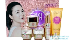 BỘ MỸ PHẨM TRỊ NÁM, TÀN NHANG, DƯỠNG TRẮNG DA CAO CẤP LANEIGE HỒNG (5IN1)