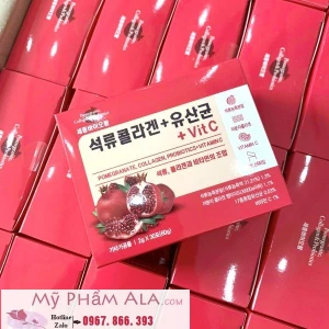 BỘT UỐNG ĐẸP DA COLLAGEN LỰU ĐỎ HÀN QUỐC