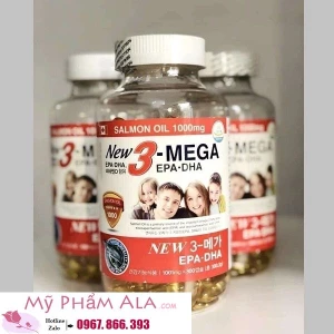 Dầu Cá Hồi Omega 3 new 1000MG 3-mega salmon oil 1000mg cuả hàn quốc lọ 300 viên