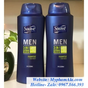 DẦU GỘI XẢ SỮA TẮM SUAVE MEN 3 IN 1