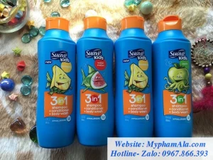 Dầu gội xả tắm dành cho trẻ em Suave Kid 3in1 Mỹ (665ml)