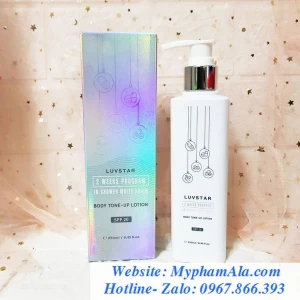DƯỠNG THỂ LUVSTAR IN SHOWER WHITE AGAIN BODY TONE-UP LOTION SPF 20.