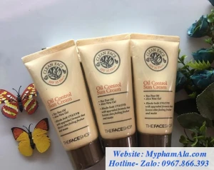 KEM CHỐNG NẮNG CHO DA DẦU VÀ MỤN OIL FREE SUN CREAM THE FACE SHOP