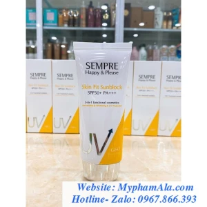 KEM CHỐNG NẮNG GEO SKIN FIT SUNBLOCK SEMPRE HAPPY & PLEASE