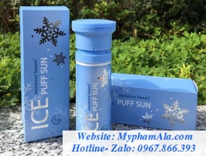 KEM CHỐNG NẮNG ICE PUFF SUN MERSENNE BEAUTE PHA LÊ TUYẾT