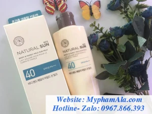 KEM CHỐNG NẮNG TOÀN THÂN NATURAL SUN ECO BODY & FAMILY MILD SUN MILK.