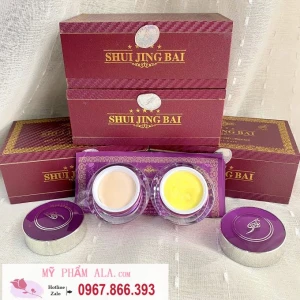 Mỹ Phẩm SHUI JING BAI tím trị nám, dưỡng trắng da THỦY TINH BẠCH 2in1