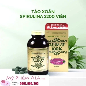 TẢO XOẮN SPIRULINA NHẬT BẢN 2200 VIÊN