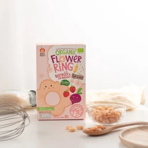 Bánh Gạo Vòng Hoa Hữu Cơ Vị Dâu Tây Và Củ Dền Flowering Apple Monkey