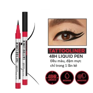 Bút Kẻ Mắt Nước Đậm Màu 48H Không Lem Trôi Maybelline New York Tatto Liner 48H Liquid Pen