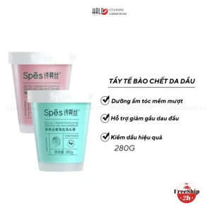 Dầu gội tẩy tế bào chết muối biển làm sạch sâu, hỗ trợ Giảm Gàu, Tóc Bồng Bềnh SPES Sea Salt Cream For Scalp 280g