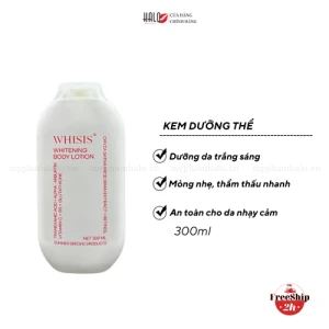 Kem Dưỡng Thể WHISIS Sáng Da Ban Đêm Từ Men Gạo Retinol Whisis Whitening Body Lotion 300ml