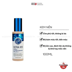 Kem nền Enough Premium Ultra X10 Cover Up Collagen Foundation 100ml