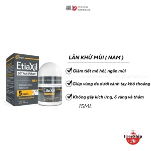 Lăn Etiaxil detranspirant men ngăn mồ hôi chuyên sâu cho nam 15ml