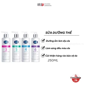 Sữa dưỡng thể cấp ẩm, dưỡng da sáng mịn Vaseline Pro Derma 250ml