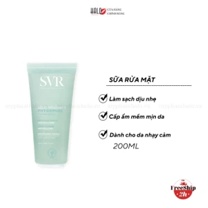 Sữa Rửa Mặt Dạng Gel Dành Cho Da Nhạy Cảm SVR Physiopure Gelée Moussante