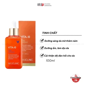 Tinh Chất Dưỡng Sáng Da Mờ Thâm Maxclinic Vita-10 Vital Ampoule 100ml