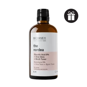 (GIẢM GIÁ 25%) Nước cân bằng Làm Sáng Da, Tẩy Tế bào chết Bionnex The Nordea Glycolic Acid 8% Aloe vera Birch Toner