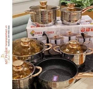 Bộ nồi CHEF & CHEF nhập khẩu Đức 6 món