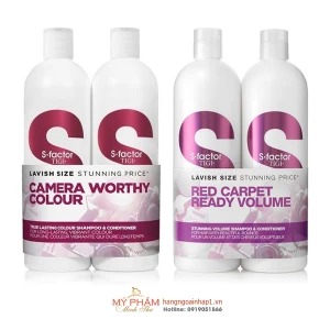 Cặp dầu gội xả Tigi factory (tigi S) dòng cao cấp-cho tóc nhuộm, tóc hư tổn